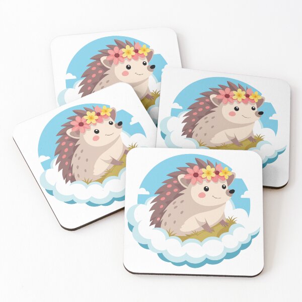Artikelvorschau, Floral strukturierte Cutie Igel über den Wolken entworfen und verkauft von omerfdln34.