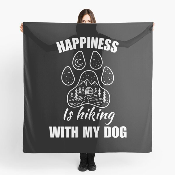 Item preview, Happiness is hiking with my dog, hiking with my puppy, hiking dad or mom quote designed and sold by NBSStore.