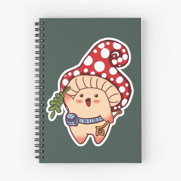 Aperçu de l'œuvre Herboriste mignon de recherche de champignons rouges créée et vendue par GrudaDesigns.