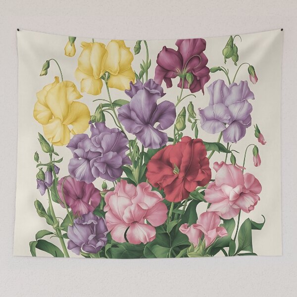 Item preview, Sweet pea embroidery designed and sold by Haji  Kamora.