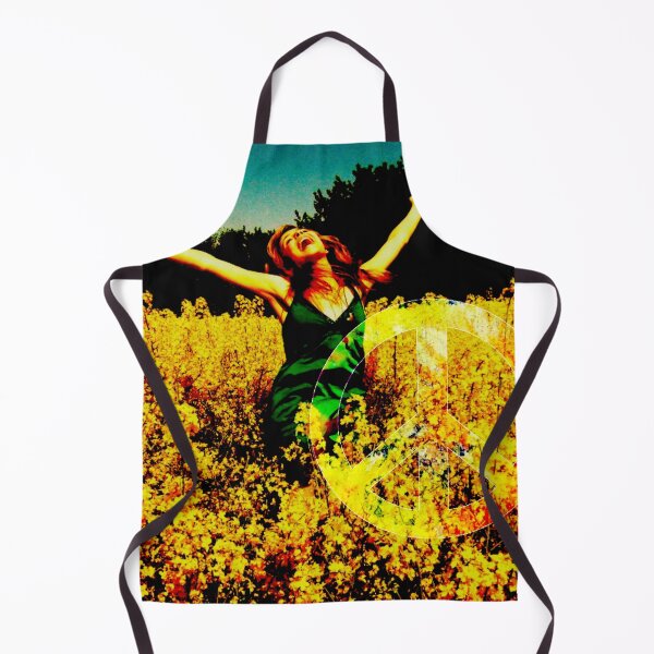 Item preview, a hippie woman jumping in the field designed and sold by bernhagen.