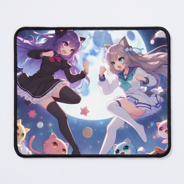 Item preview, Cat Girls Fight! designed and sold by Hustl3AsUsu4l.