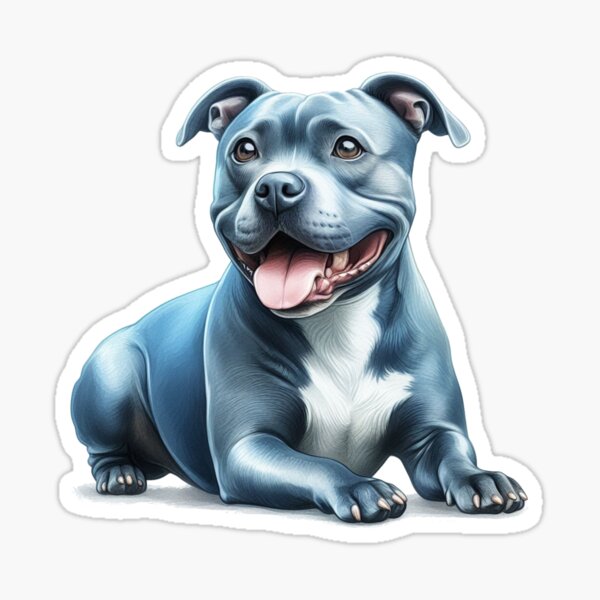 Blue Staffordshire Bull Terrier Merch Gifts for Sale Redbubble