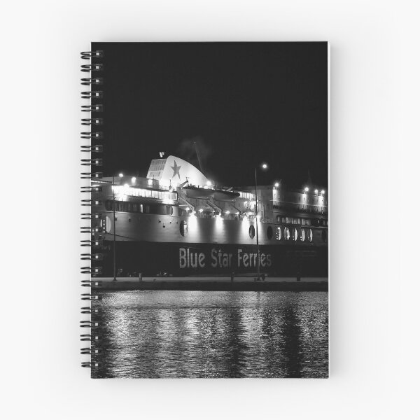Item preview, Ferry at night, Kos Town, monochrome designed and sold by paulboizot.