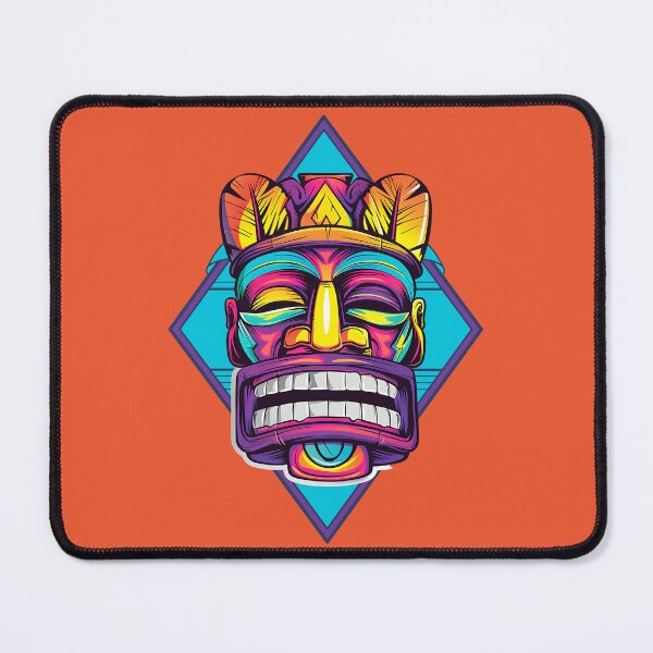 Item preview, Vibrant Tiki Mask Art - Tribal Fusion Design designed and sold by Moxierama.