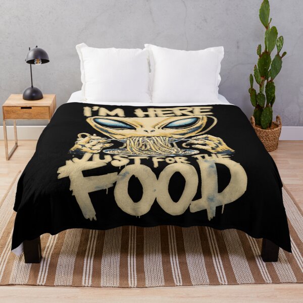 Item preview, I AM HERE JUST FOR THE FOOD - ALIEN EATING SPAGHETTI 3 designed and sold by justyna-s28.