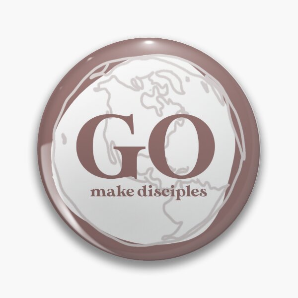 Item preview, Go Make Disciples with Hand Drawn Globe (brown) designed and sold by hopejoyx.