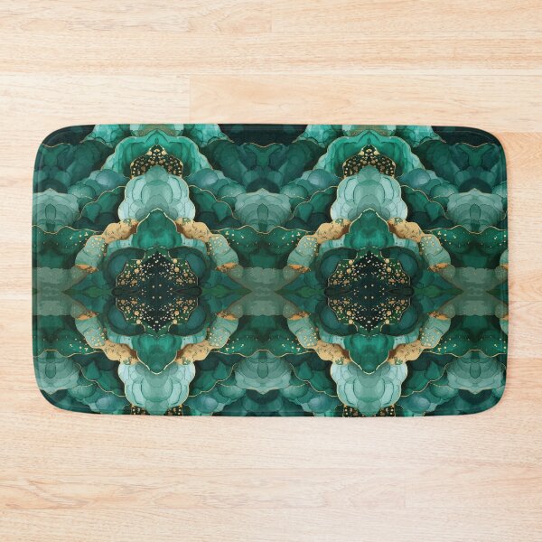 Item preview, Green marble, emerald marble, emerald, gold marble, gold designed and sold by Maria-sticker111.