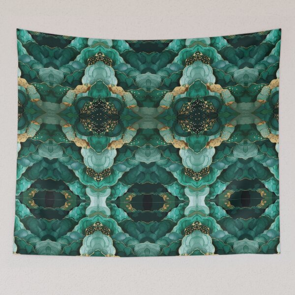 Item preview, Green marble, emerald marble, emerald, gold marble, gold designed and sold by Maria-sticker111.