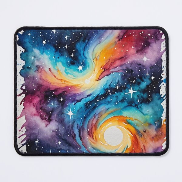 Item preview, Watercolor Dueling Galaxies Spinning Rainbow Attack designed and sold by Zencookie.