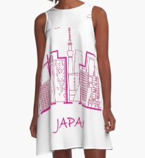 Unusual Japanese architecture. A-Line Dress