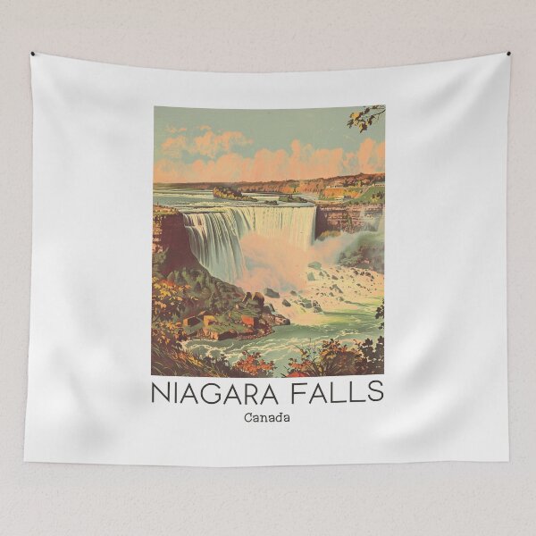 Item preview, A Vintage Travel Illustration of Niagara Falls - Canada  designed and sold by GoodOldVintage.