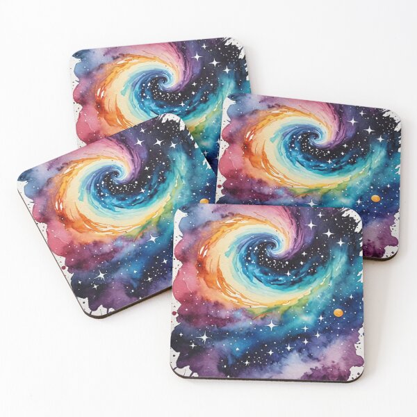 Item preview, Watercolor Rainbow Galaxy Swirling Wave designed and sold by Zencookie.