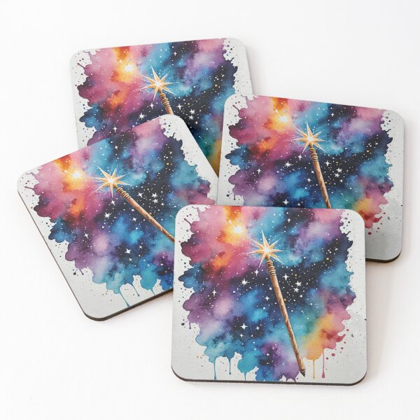 Item preview, Watercolor Galaxy Rainbow Magic Wand designed and sold by Zencookie.