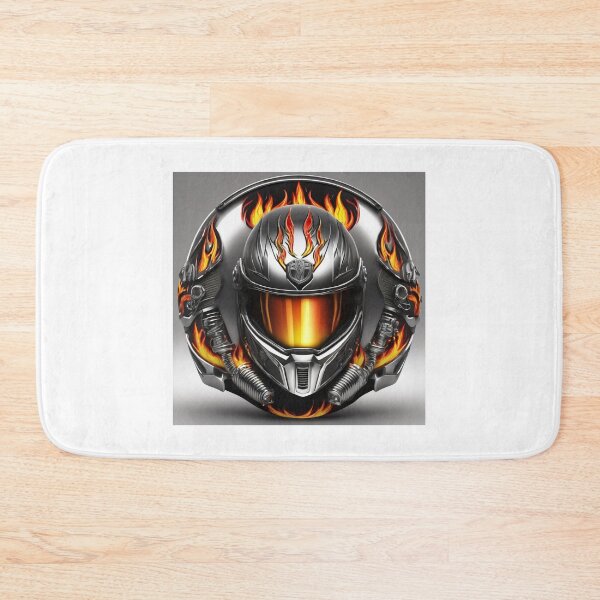 Item preview, Bikers brotherhood. Helmet with flame designed and sold by CreativeBizarre.