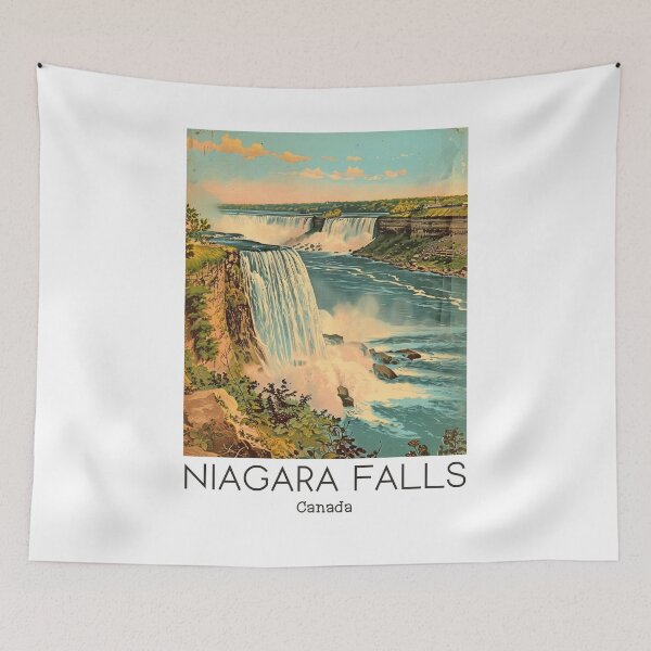 Item preview, A Vintage Travel Illustration of Niagara Falls - Canada  designed and sold by GoodOldVintage.