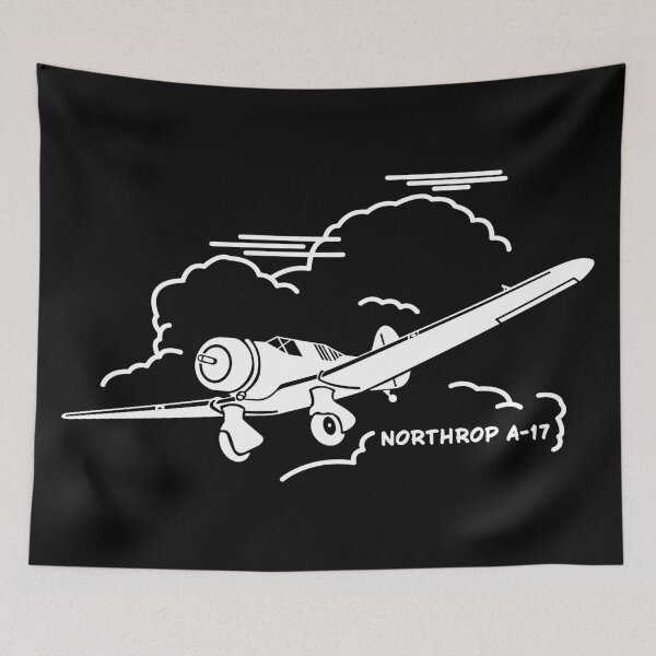 Item preview, Northrop A-17 WW2 Attack Bomber Plane Flying Clouds designed and sold by MilitaryMart.
