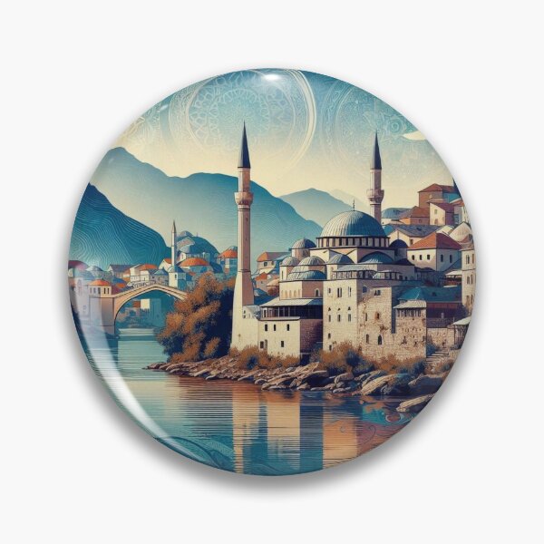 Item preview, Mostar City | Bosnia | Muslima | Mosque | Historical designed and sold by SpeckbarbiiArts.