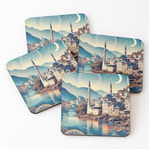 Item preview, Mostar City | Bosnia | Muslima | Mosque | Historical designed and sold by SpeckbarbiiArts.