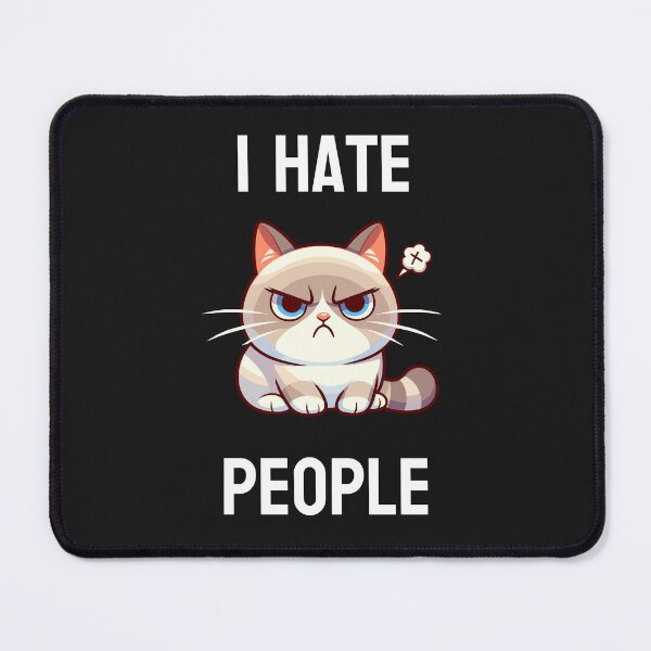 Item preview, I hate people grumpy cat grey designed and sold by SekoOne.