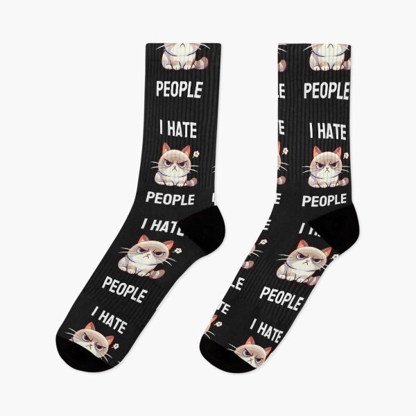 Item preview, I hate people grumpy cat grey designed and sold by SekoOne.