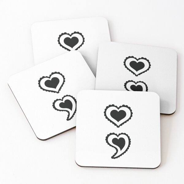Item preview, Semicolon Heart, Unfinished Story Heart designed and sold by Kondi-Art.