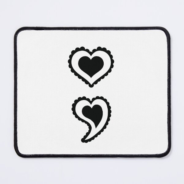 Item preview, Semicolon Heart, Unfinished Story Heart designed and sold by Kondi-Art.