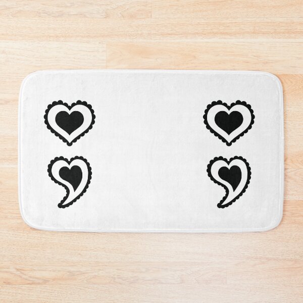 Item preview, Semicolon Heart, Unfinished Story Heart designed and sold by Kondi-Art.
