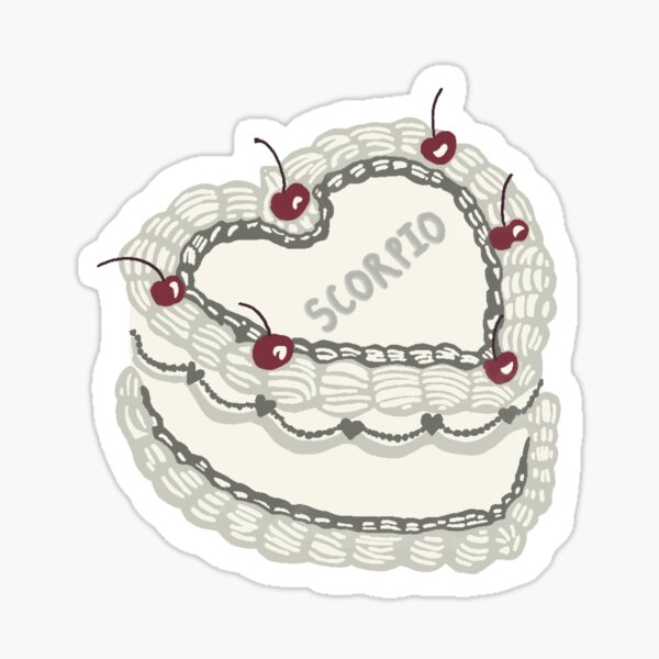 Item preview, Scorpio Zodiac Cake designed and sold by PeachesInk.
