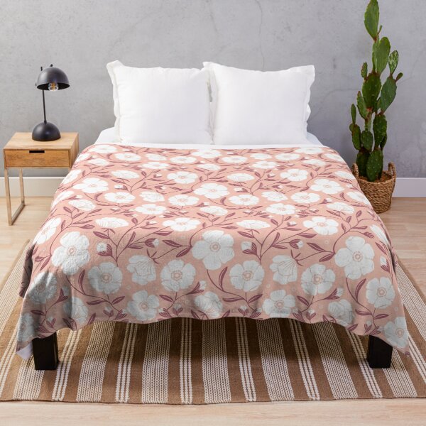 Item preview, Buttercup historically inspired floral design, pink plum burgundy peach designed and sold by Caroline Rausch.