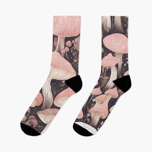 Item preview, Forest of pink mushrooms designed and sold by coguflores.