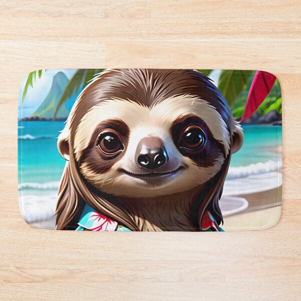 Item preview, Cute Sloth On Hawaiian Vacation designed and sold by TheArtOfPat.