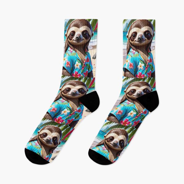 Item preview, Cute Sloth On Hawaiian Vacation designed and sold by TheArtOfPat.
