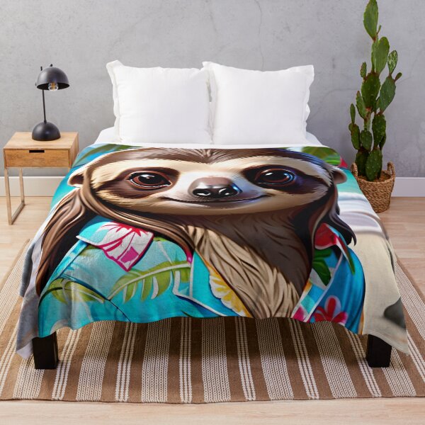 Item preview, Cute Sloth On Hawaiian Vacation designed and sold by TheArtOfPat.