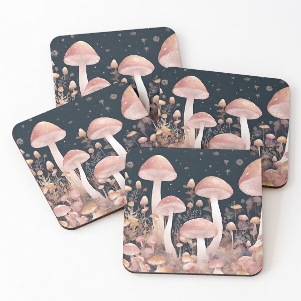Item preview, Forest of Pink Alien Mushrooms designed and sold by coguflores.