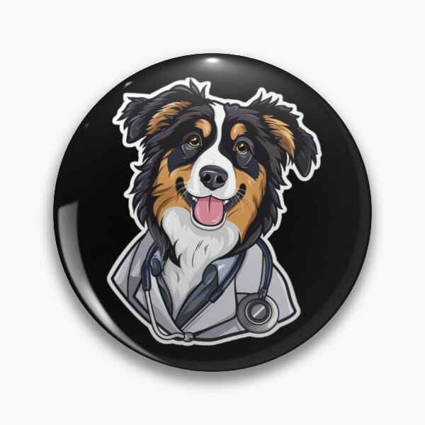 Item preview, Dogtor Aussie funny animals Sticker designed and sold by artMadlen.