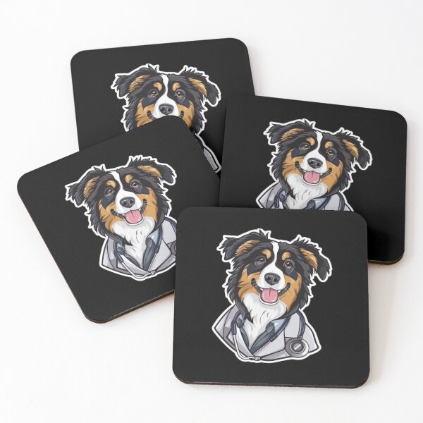 Item preview, Dogtor Aussie funny animals Sticker designed and sold by artMadlen.