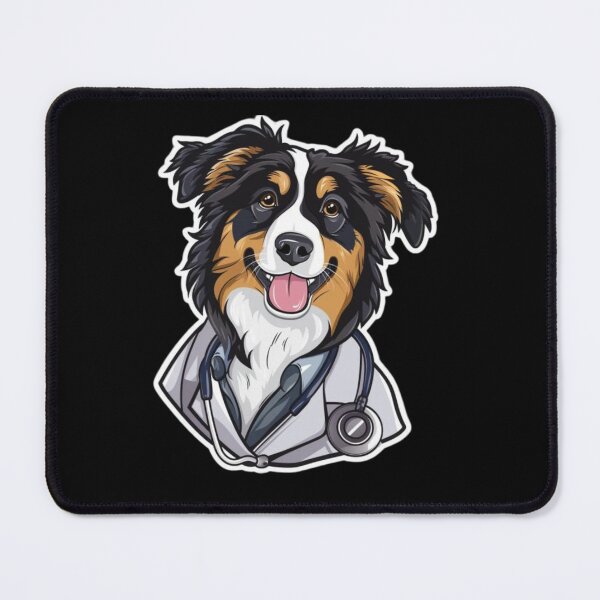 Item preview, Dogtor Aussie funny animals Sticker designed and sold by artMadlen.