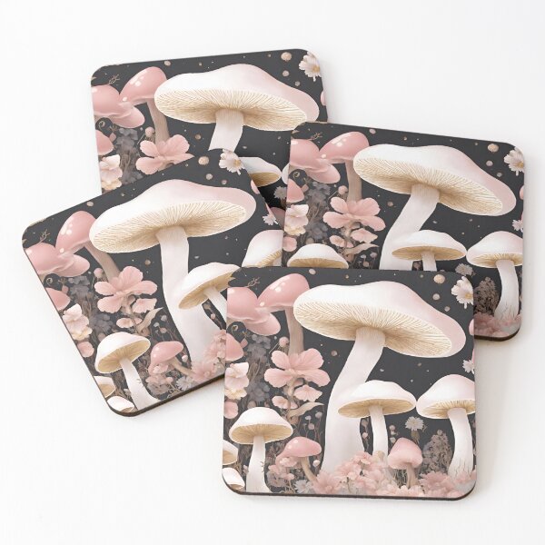 Item preview, Forest of Pink Alien Mushrooms 2 designed and sold by coguflores.