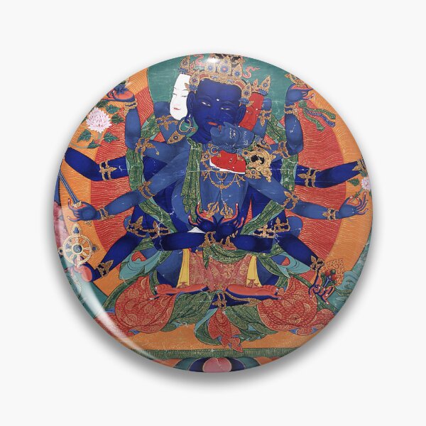 Item preview, Mandala 194 Guhyasamaja Buddhist Deity Akshobhyavajra 1600s designed and sold by GuyBlank.