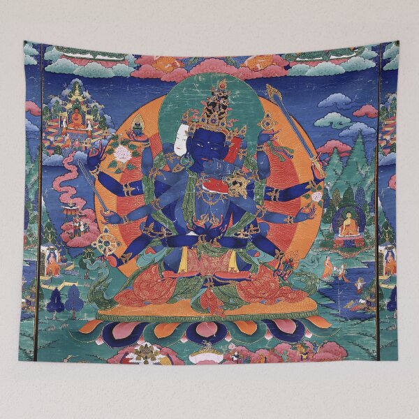 Item preview, Mandala 194 Guhyasamaja Buddhist Deity Akshobhyavajra 1600s designed and sold by GuyBlank.