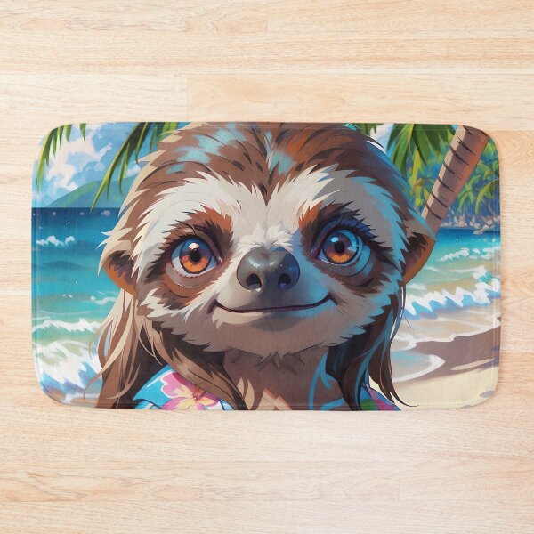 Item preview, Cute Sloth On Hawaiian Vacation designed and sold by TheArtOfPat.
