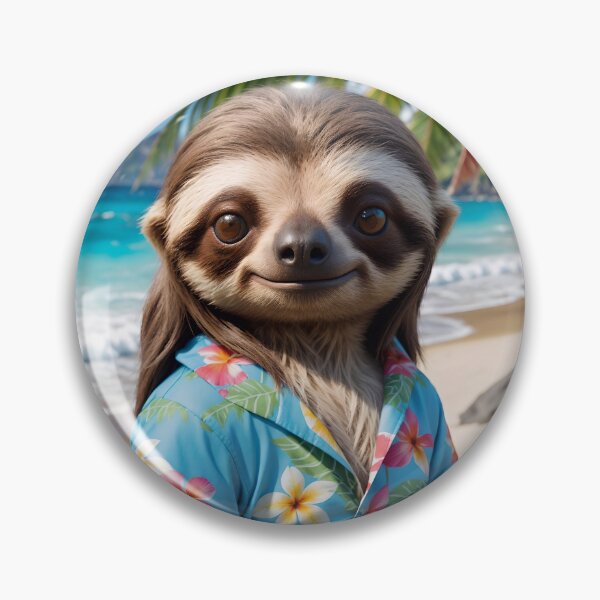Artikelvorschau, Cute Sloth On Hawaiian Vacation entworfen und verkauft von TheArtOfPat.
