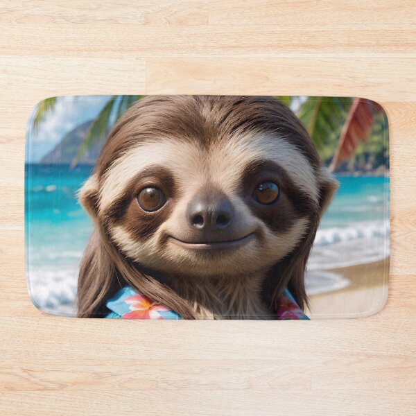 Item preview, Cute Sloth On Hawaiian Vacation designed and sold by TheArtOfPat.