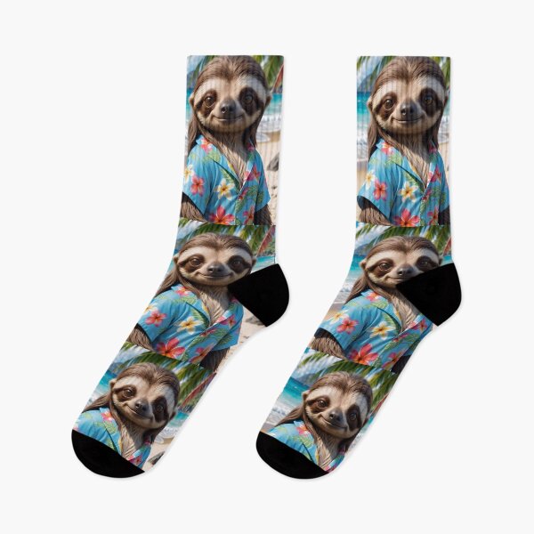 Item preview, Cute Sloth On Hawaiian Vacation designed and sold by TheArtOfPat.