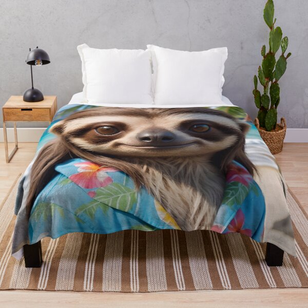Item preview, Cute Sloth On Hawaiian Vacation designed and sold by TheArtOfPat.