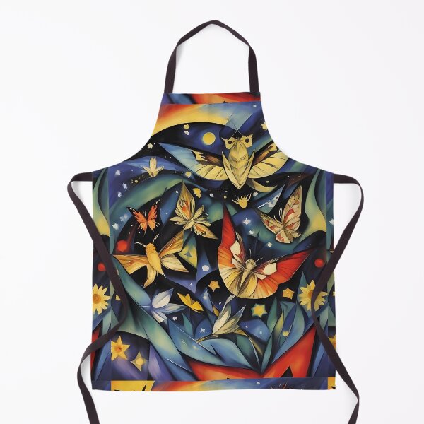 Item preview, Majestic moths in the sparkling night sky with stars designed and sold by Frostquest.