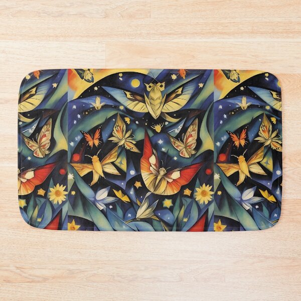Item preview, Majestic moths in the sparkling night sky with stars designed and sold by Frostquest.