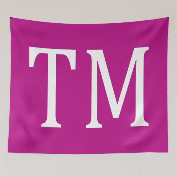 Item preview, TM Initials Monogram Elegant White Letters designed and sold by Jeallan Designs.