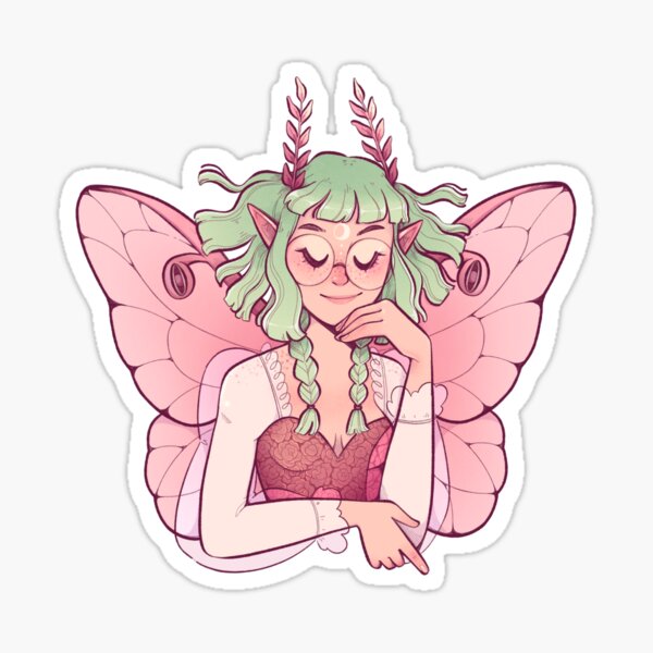 Moth Fairy - Dark Academia Sticker